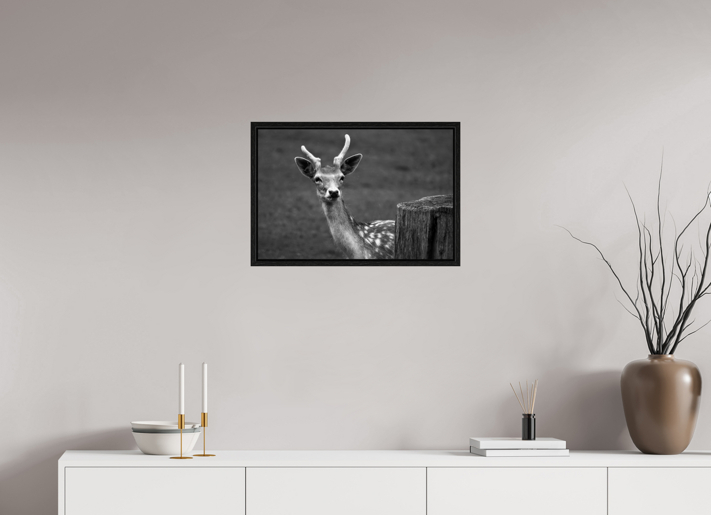 60 x 40 cm, Floater Frame Stille Begegnung – Fine Art Print