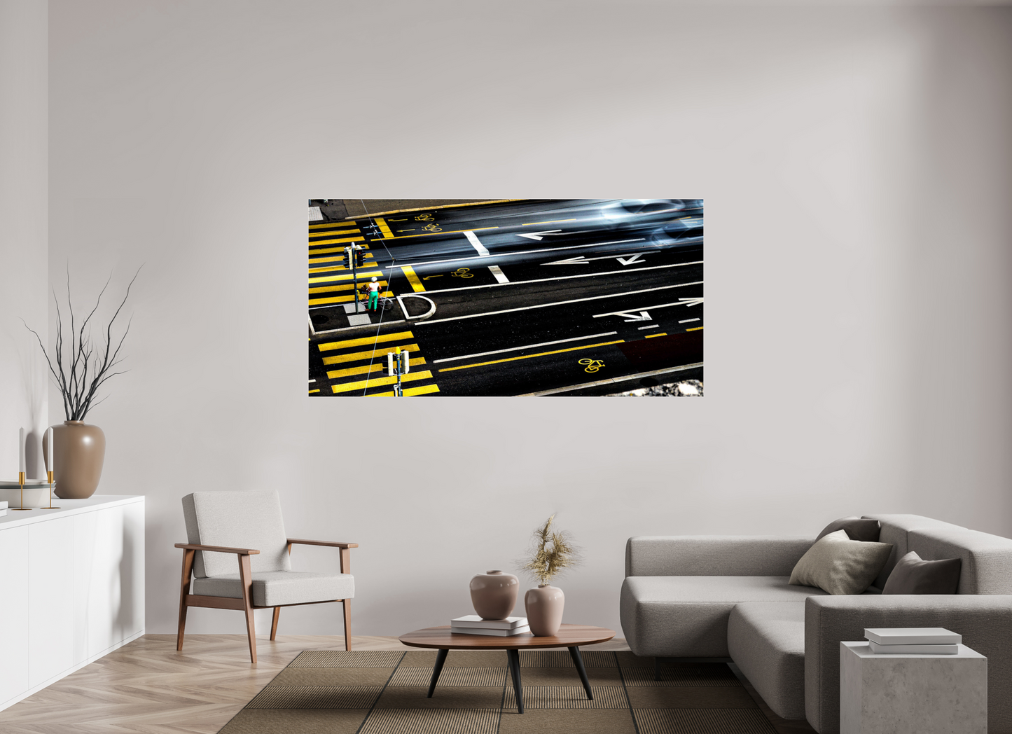 200 x 100 cm, Photo Print Under Acrylic Glass Stadtfluss – Fine Art Print