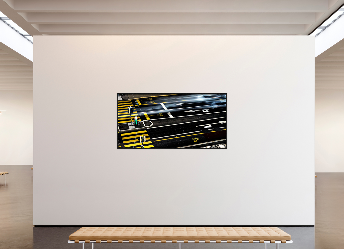 200 x 100 cm, Floater Frame Stadtfluss – Fine Art Print