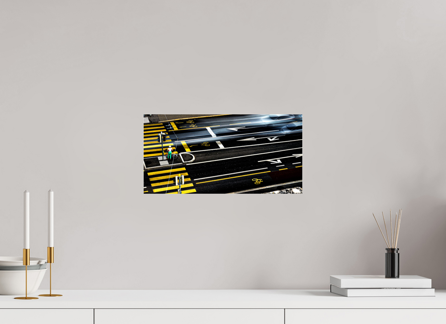 40 x 20 cm, Photo Print Under Acrylic Glass Stadtfluss – Fine Art Print