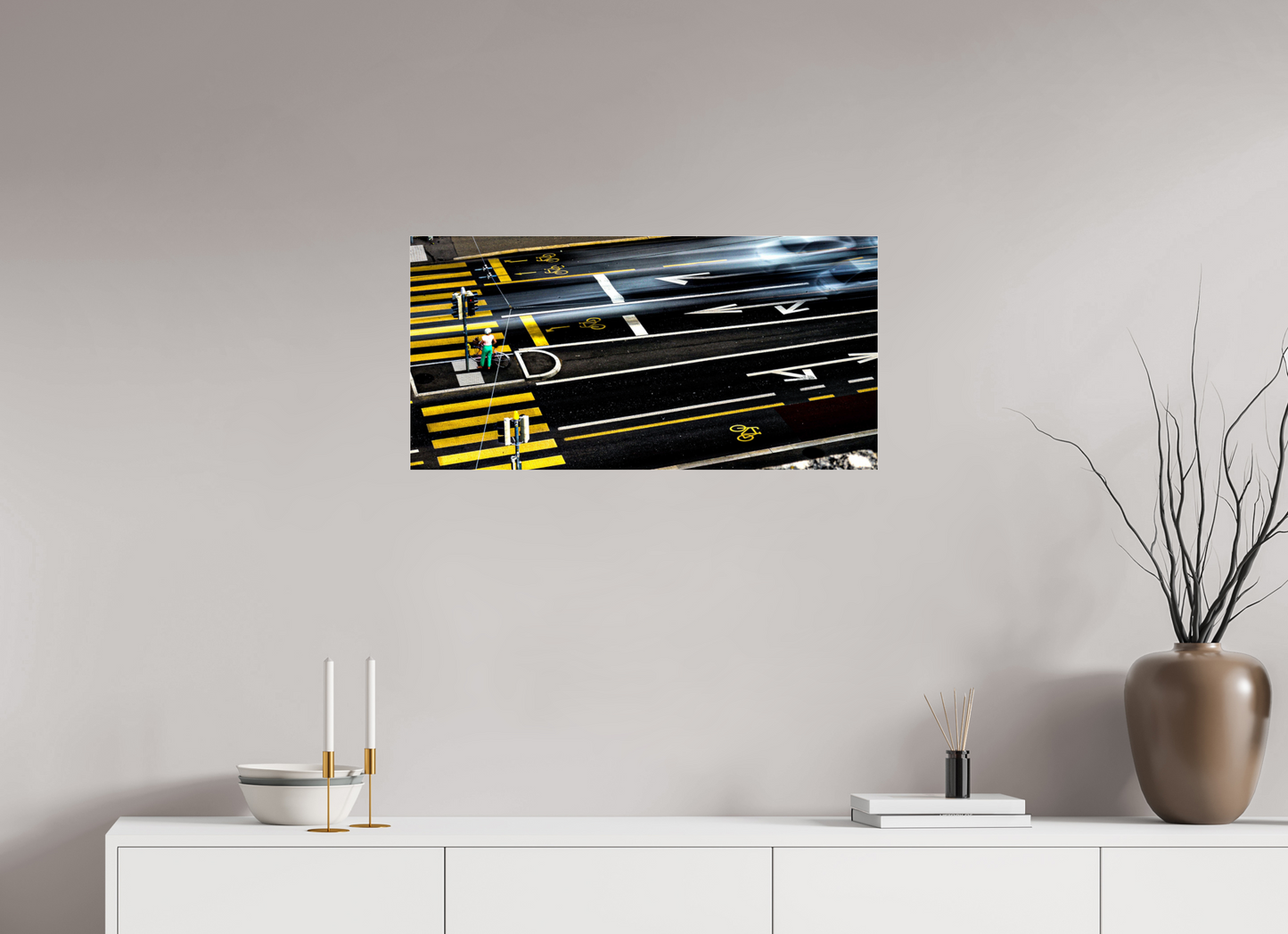 80 x 40 cm, Photo Print Under Acrylic Glass Stadtfluss – Fine Art Print
