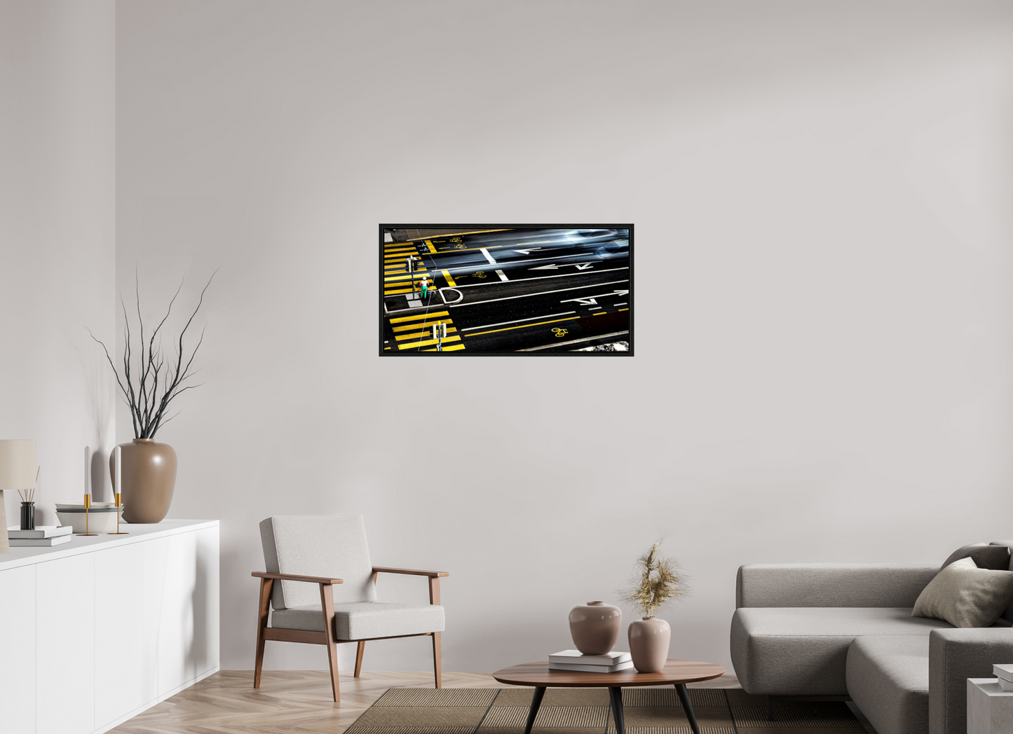 100 x 50 cm, Floater Frame Stadtfluss – Fine Art Print