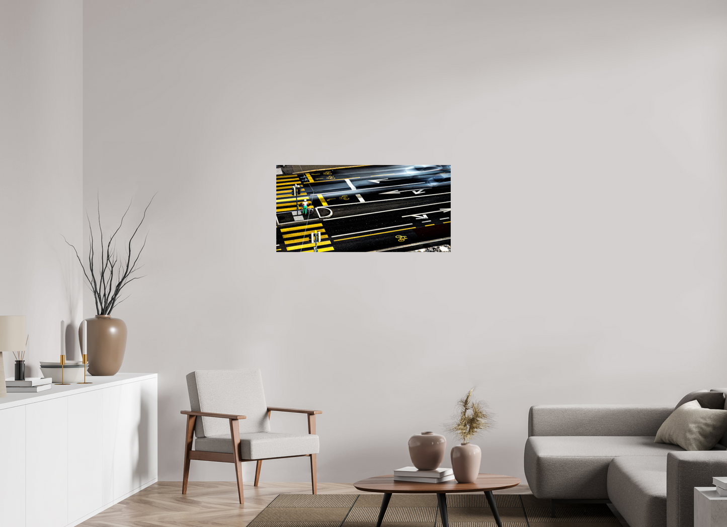 100 x 50 cm, Photo Print Under Acrylic Glass Stadtfluss – Fine Art Print