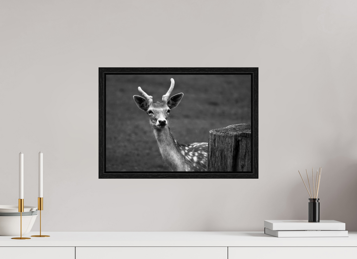 45 x 30 cm, Floater Frame Stille Begegnung – Fine Art Print