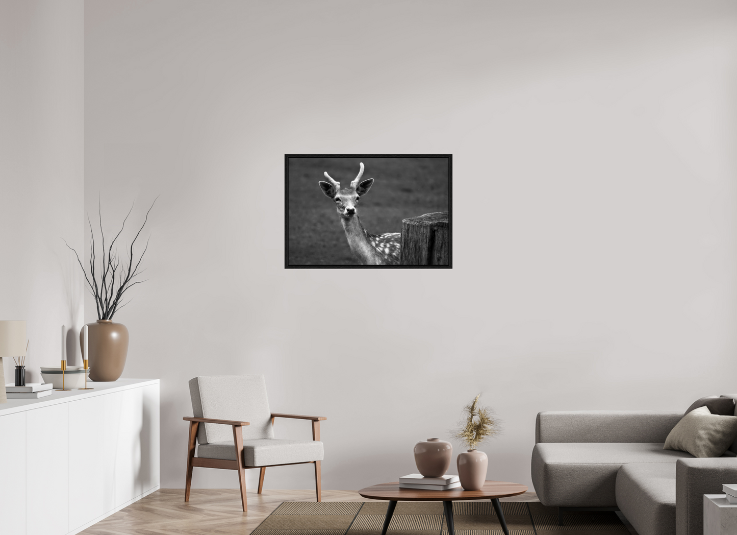 90 x 60 cm, Floater Frame Stille Begegnung – Fine Art Print