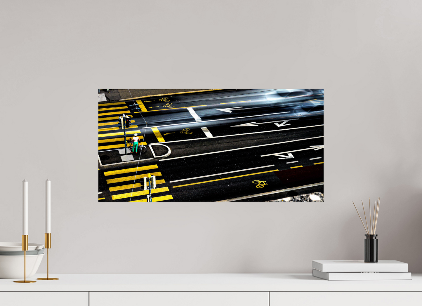 60 x 30 cm, Photo Print Under Acrylic Glass Stadtfluss – Fine Art Print