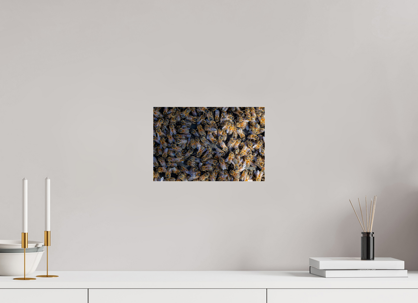 30 x 20 cm, Photo Print Under Acrylic Glass Goldenes Gewimmel – Fine Art Print